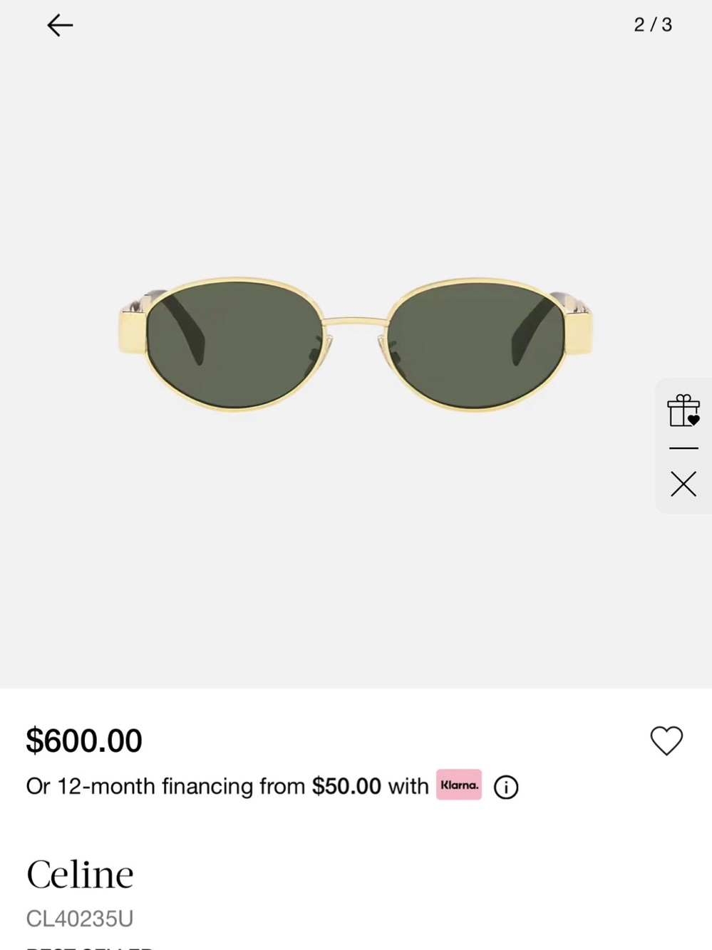 Celine Triomphe CL40235U Sunglasses